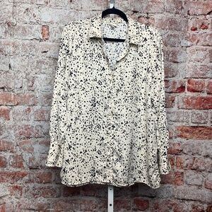 A New Day Cream and Black Blouse